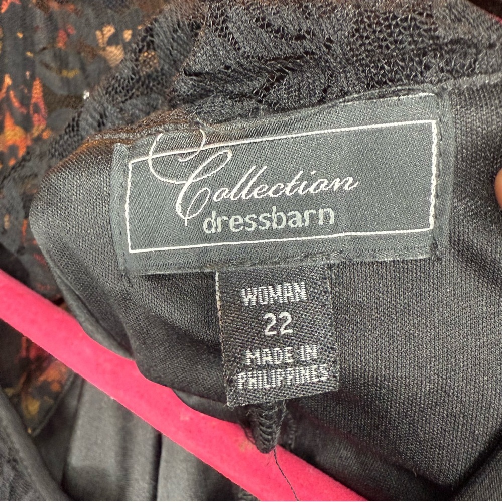 Dressbarn Collection size 22 Black Dress with Lace Top - Picture 2 of 6